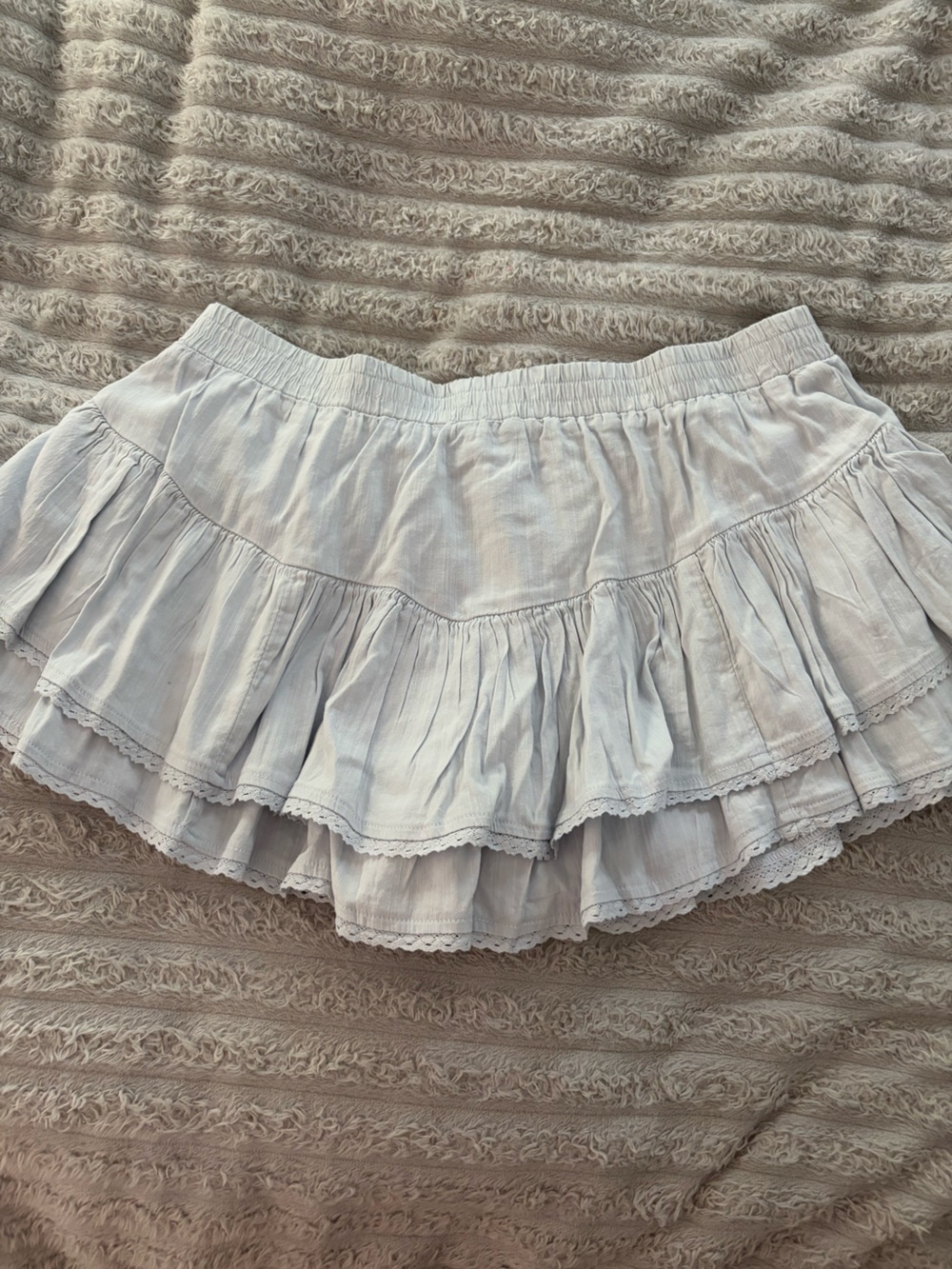 Nordstrom BP Light Blue Tiered Ruffle Mini Skort — Large - Picture 3 of 6